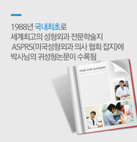 1988년 국내 최초로 미국 성형외과 의사협회 잡지 수록